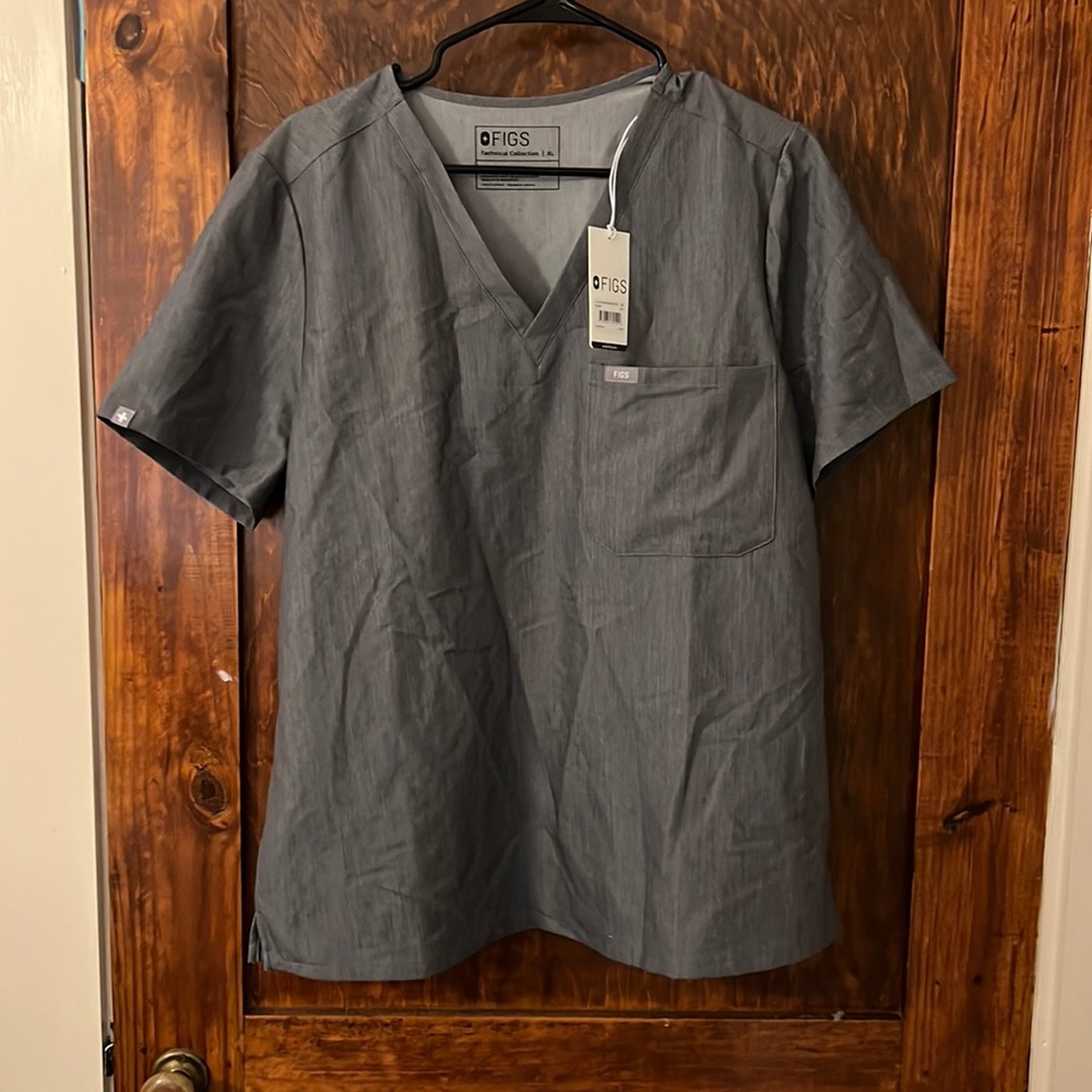 FIGS Graphite Gray XL Catarina Scrub Top